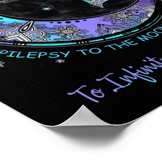 I Love Someone With Epilepsy To The Moon And Byck  Poster (Ecke)