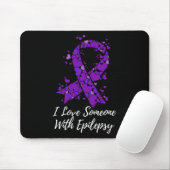 I Love Someone With Fight Epilepsy Awareness Mousepad (Mit Mouse)