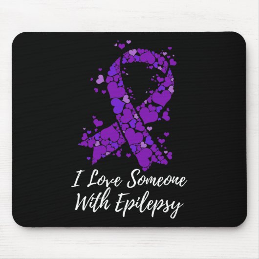 I Love Someone With Fight Epilepsy Awareness Mousepad (Vorne)