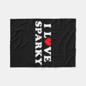 I Love Sparky Matching Girlfriend & Boyfriend Fleecedecke (Vorderseite (Horizontal))