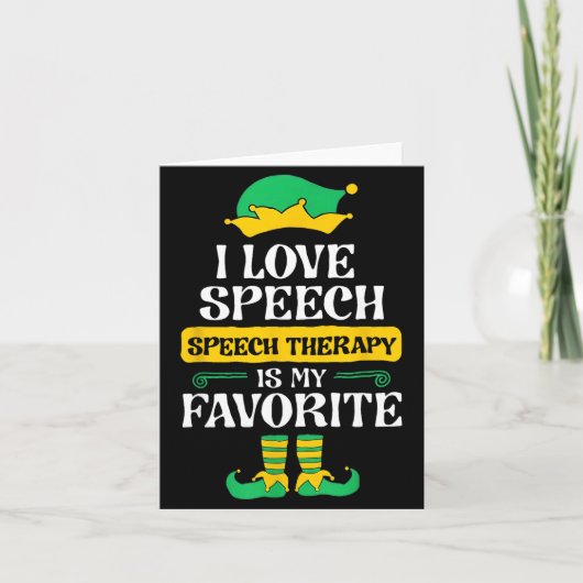 I Love Speech Speech Therapy Is My Favorite  Karte (Vorderseite)