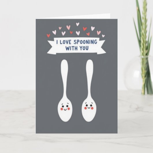 I Love Spooning With You Card Karte (Vorderseite)