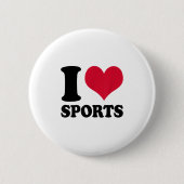 I Love Srts Fitness Motivation Button (Vorderseite)