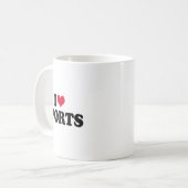 I Love Srts Fitness Motivation  Kaffeetasse (Vorderseite Links)