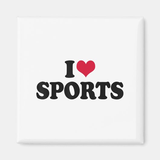 I Love Srts Fitness Motivation  Magnet (Vorne)