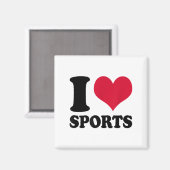 I Love Srts Fitness Motivation  Magnet (Vorderseite/Rückseite)