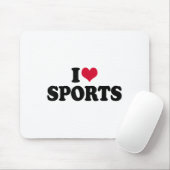 I Love Srts Fitness Motivation Mousepad (Mit Mouse)