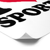 I Love Srts Fitness Motivation  Poster (Ecke)