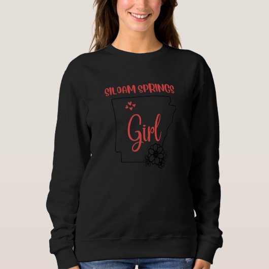 I Love State Of Arkansas Flower Outline Siloamspri Sweatshirt (Vorderseite)