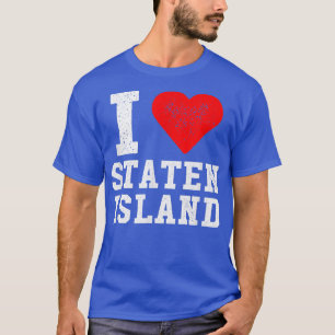 I Love Staten Island Red Heart Meme  T-Shirt
