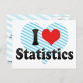 I Love Statistics Postkarte (Vorne/Hinten)