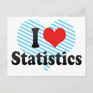 I Love Statistics Postkarte