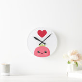 I love strawberries runde wanduhr (Zuhause)