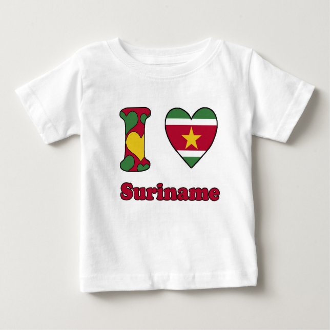 I love Suriname Baby T-shirt (Vorderseite)