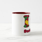I love Suriname Zweifarbige Tasse (Mittel)