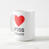 I love Swiss chocolate Kaffeetasse (Vorderseite Links)