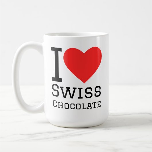 I love Swiss chocolate Kaffeetasse (Links)