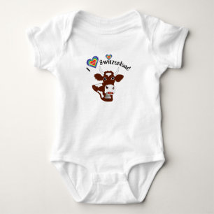 I love Switzerland Baby Body Strampler