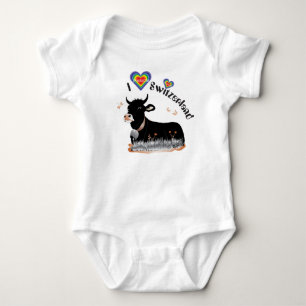I love Switzerland Baby Body Strampler