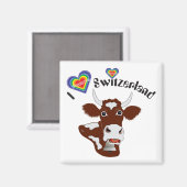 I love Switzerland Magnet (Vorderseite/Rückseite)