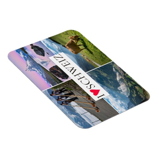 I love Switzerland photo collage souvenir Magnet (Rechte Seite)