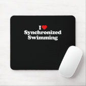 I Love Synchronized Swimming Heart Souvenir Funny Mousepad (Mit Mouse)