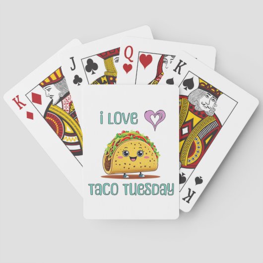 I Love Taco Tuesday Spielkarten (Rückseite)