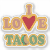 i love tacos fun aufkleber (Vorderseite)