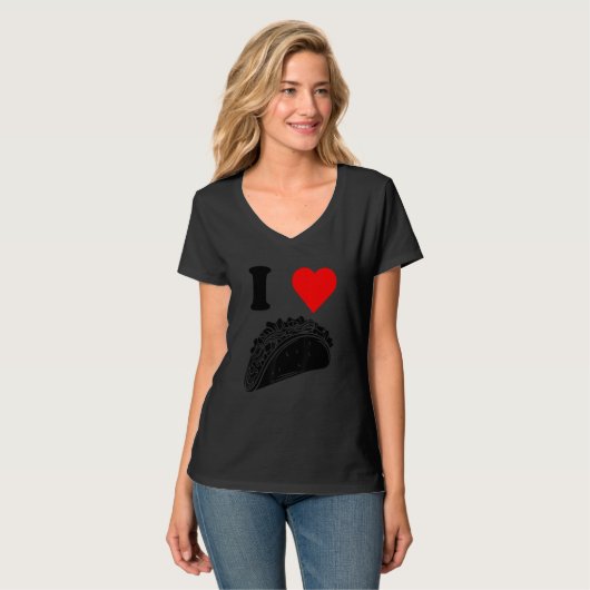 I Love Tacos Valentines Day Funny Cinco De Mayo Na T-Shirt (Vorderseite Vollansicht)