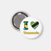 I love Tanzania magnet (Vorderseite/Rückseite)
