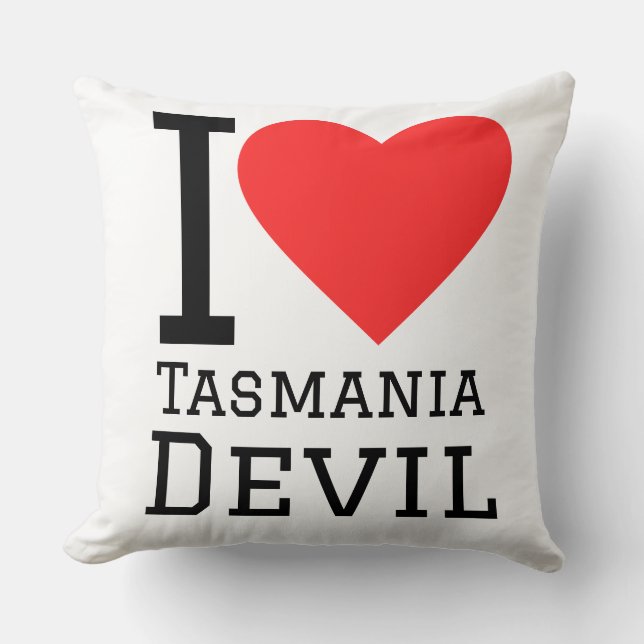 I love Tasmania devil  Kissen (Vorderseite)