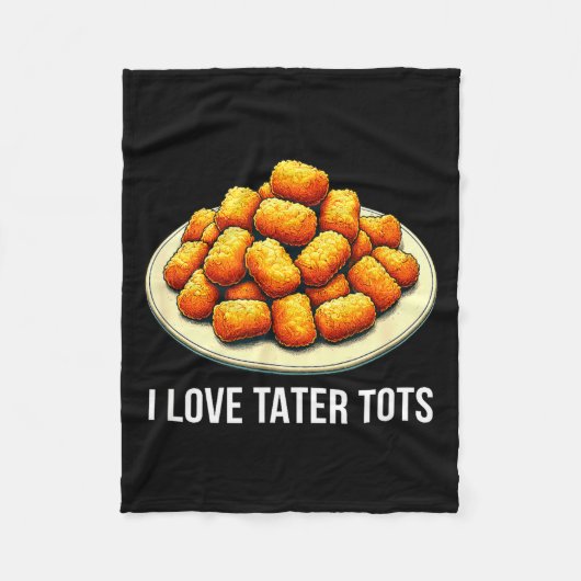 I Love Tater Tots - Fleecedecke (Vorderseite)