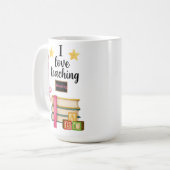 I love teaching reading teacher coffee mug  kaffeetasse (Vorderseite Links)