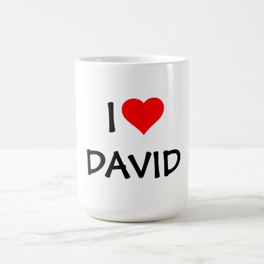 "I LOVE _____" TEMPLATE--ADD YOUR OWN NAME KAFFEETASSE (Mittel)