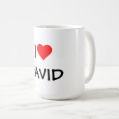 "I LOVE _____" TEMPLATE--ADD YOUR OWN NAME KAFFEETASSE (VorderseiteRechts)
