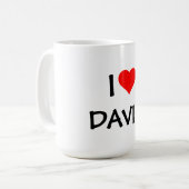 "I LOVE _____" TEMPLATE--ADD YOUR OWN NAME KAFFEETASSE (Vorderseite Links)