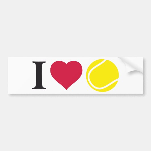 i love tennis autoaufkleber (Vorne)