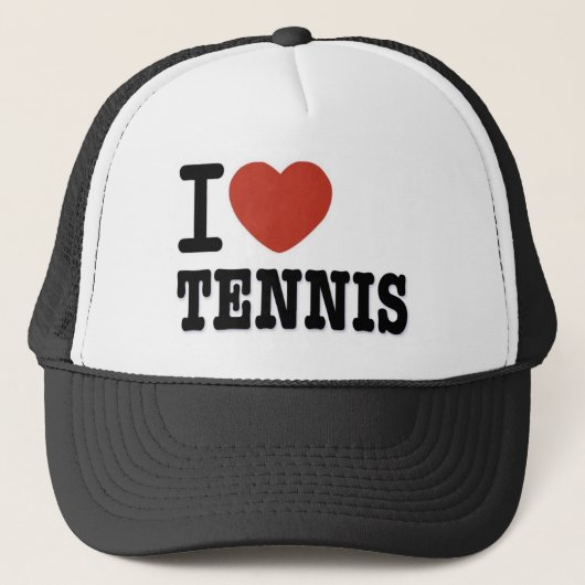 I LOVE TENNIS TRUCKERKAPPE (Vorderseite)