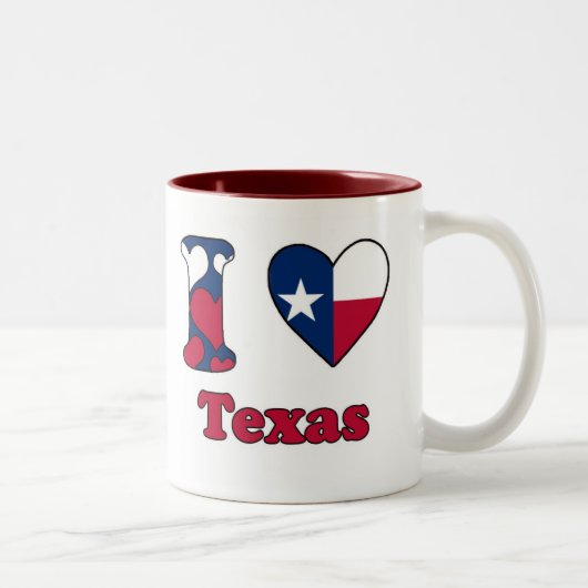 I love Texas Zweifarbige Tasse (Rechts)