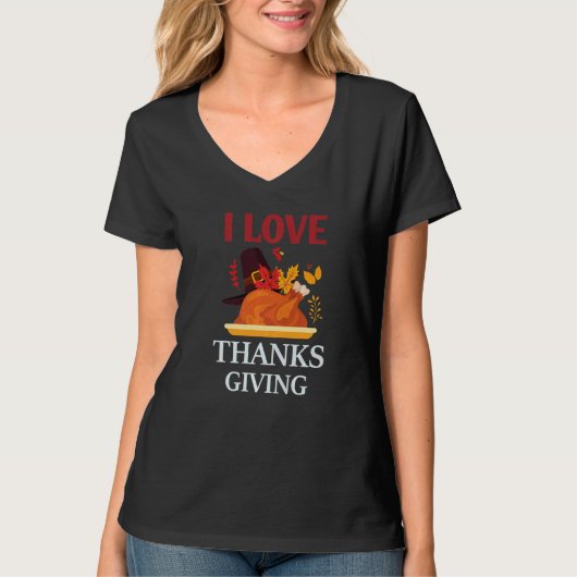 I Love Thanksgiving Costume Turkey Day Pilgrim Boy T-Shirt (Vorderseite)