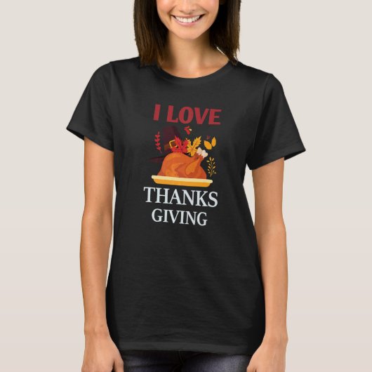 I Love Thanksgiving Costume Turkey Day Pilgrim Boy T-Shirt (Vorderseite)