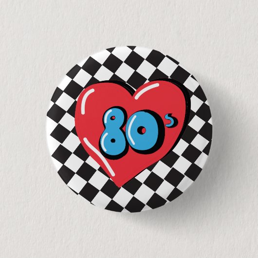 I love the 80's pin badge retro button 1980 (Vorderseite)