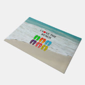 I Love the Beach Fußmatte (Schrägansicht)