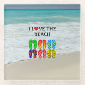 I Love the Beach, Glasuntersetzer (Vorderseite)
