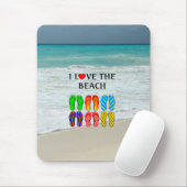 I Love the Beach, Mousepad (Mit Mouse)