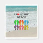 I Love the Beach Serviette (Vorderseite)