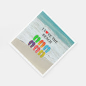 I Love the Beach Serviette (Ecke)
