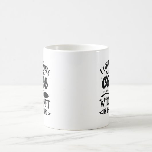I Love the Smell Coffee Funny Witch Halloween Kaffeetasse (Mittel)