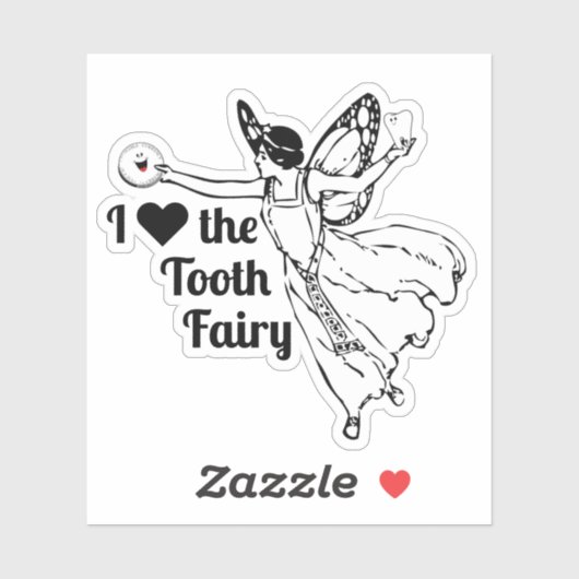 I Love The Tooth Fairy! Aufkleber (Blatt)