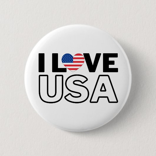 I LOVE THE USA - For real Americans! Button (Vorderseite)